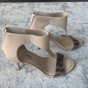 BCBG nude sandals